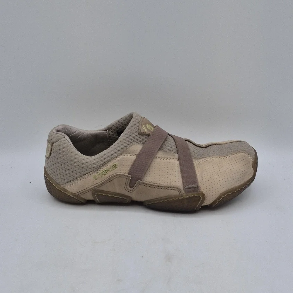 Teva Shoes Womens Size 6.5 Taupe Beige‎ Slip On Hook Loop Casual Comfort 6345